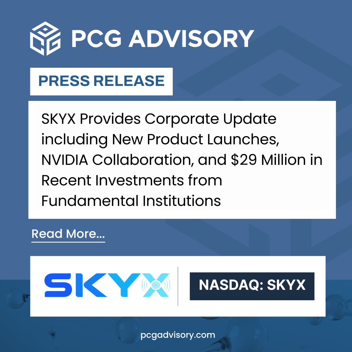 SKYX Provides Corporate Update including New Product Launches, NVIDIA Collaboration, and $29 Million in Recent Investments from Fundamental Institutions
